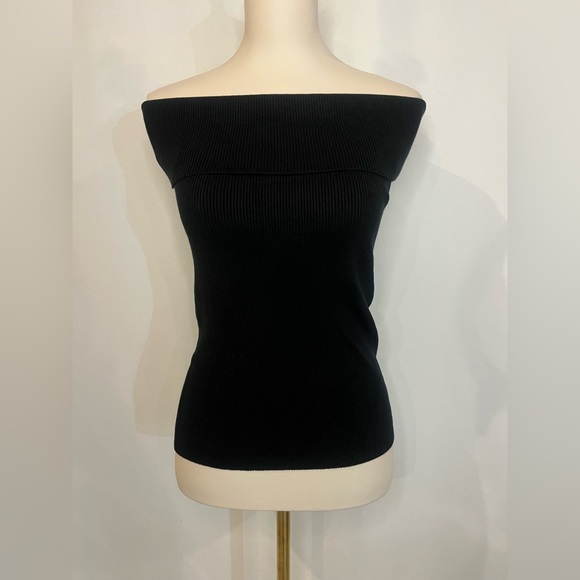 J.Crew TENCEL™ lyocell-blend foldover top in black - Picture 6 of 9
